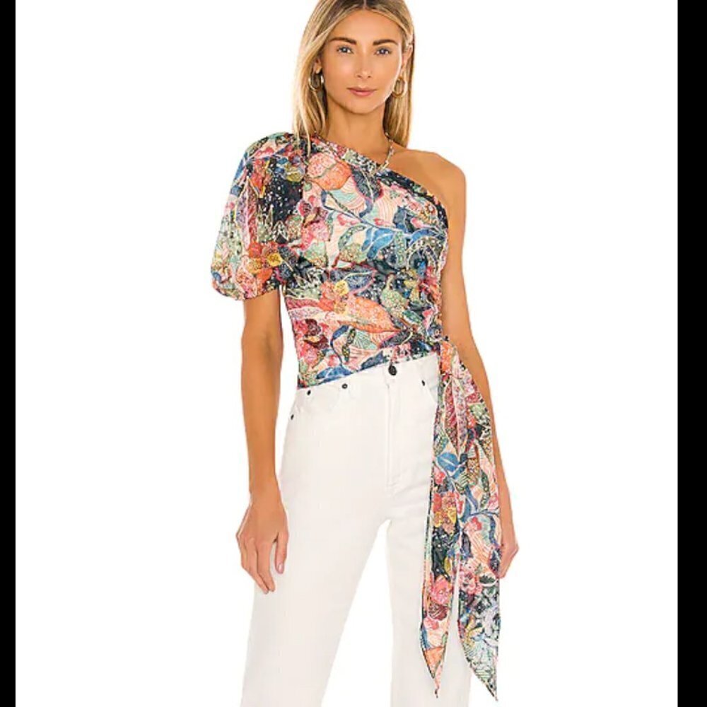 Amanda Uprichards revolve bexley one shoulder blouse in seville size S